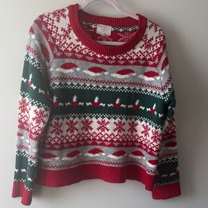 Festive Red and Green Women's Sweater